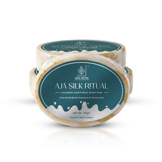 Aja Silk Ritual - Calming Goat Milk Soap Bar -  75 gm X 3 Pcs.