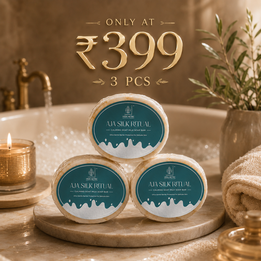 Aja Silk Ritual - Calming Goat Milk Soap Bar -  75 gm X 3 Pcs.
