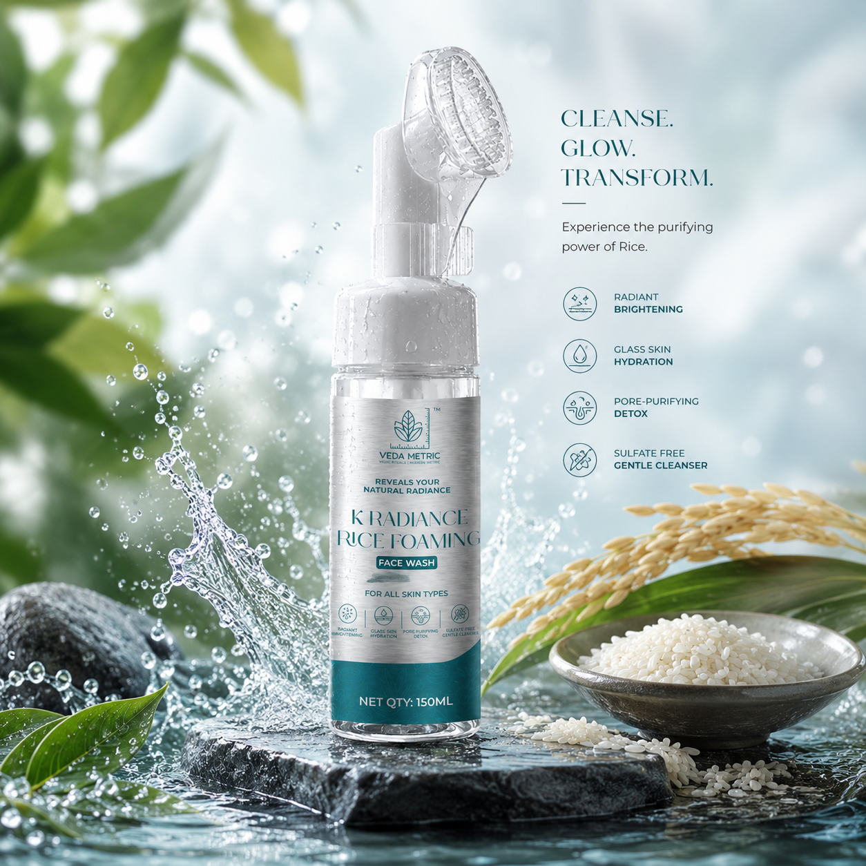 K - Radiance Rice Foaming Face wash