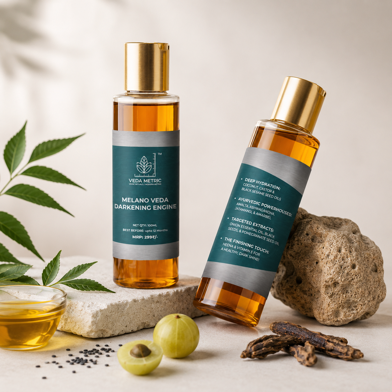 Melano-Veda Darkening Engine" - Slow Hair Graying